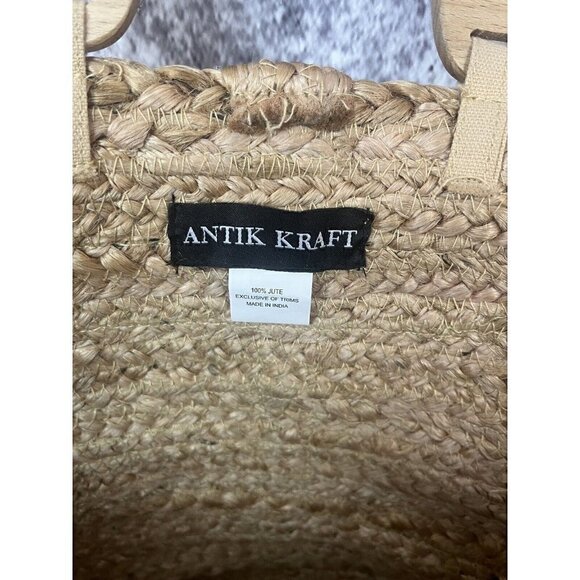 Rainbow Woven Jute Tote Handbag for Women by Antik Kraft - Picture 6 of 13